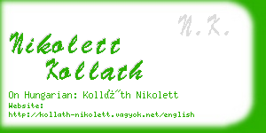 nikolett kollath business card